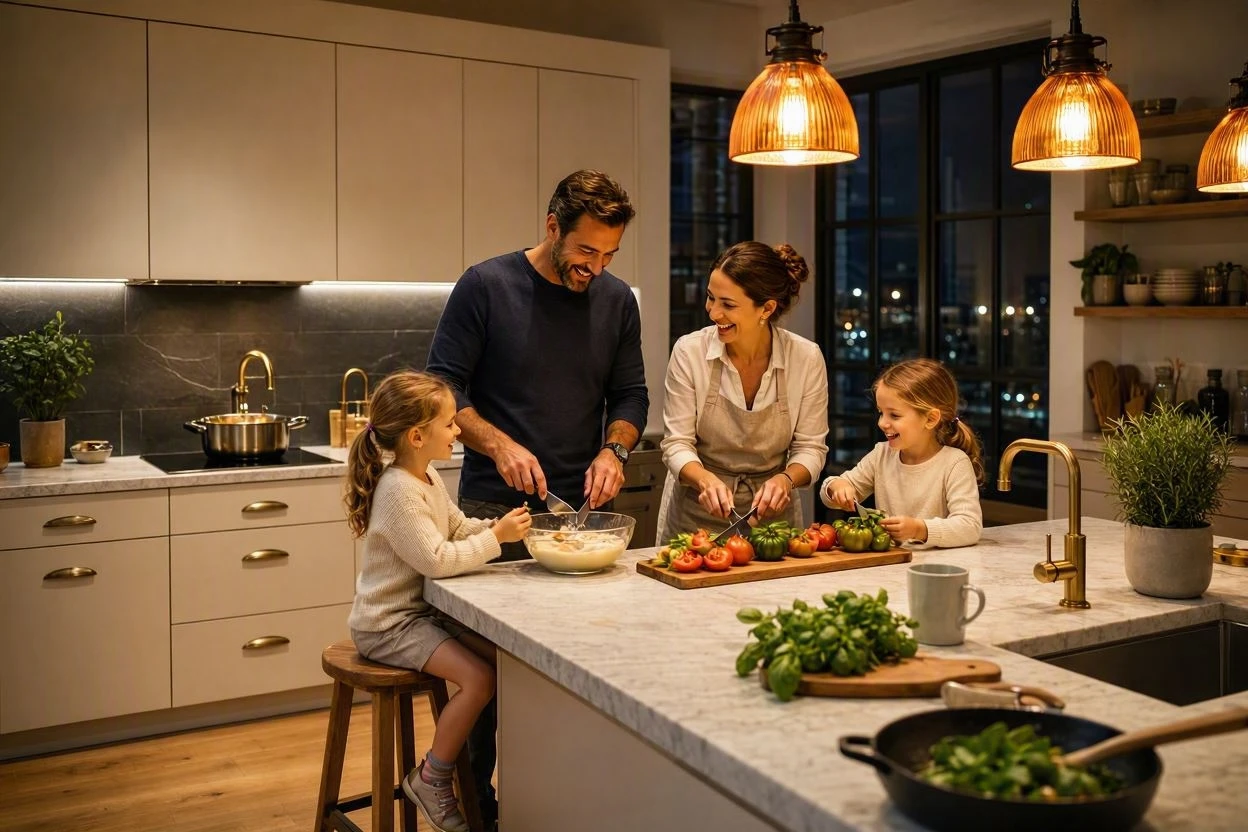 Monogram appliance repair technician at work in an Orange County kitchen